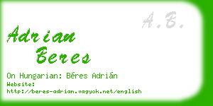 adrian beres business card